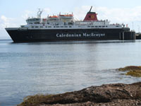 Caledonian Isles Ship leaving Brodick Pier