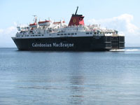 Caledonian Isles Ship leaving Brodick Pier
