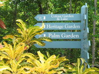 gardens signs in the visitors centre,Botanic Park cayman picture