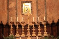   Cross And Candles At Pantheon    - Rome, Italy