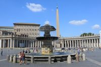   Fountain In St Peters Square   - Rome, Italy