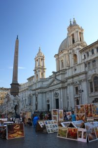   Painters At Piazza Navona   - Rome, Italy