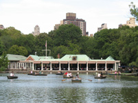 View of Loeb Boathouse, Central Park, New York, USA