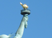 The top of The Statue of Liberty, New York, USA